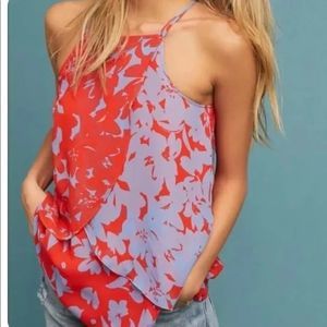 Anthropologie Maeve St Lucia Printed Blouse Tank Top, size XS (US)